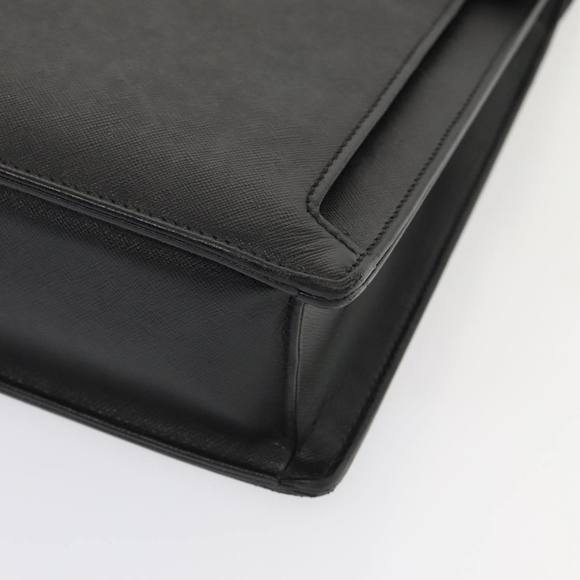 BURBERRY Business Bag Leather Black Silver Auth ep5521 - Picture 9 of 16